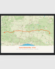 a4 landscape black frame mockup