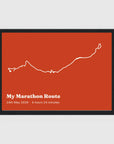a4 landscape black frame mockup