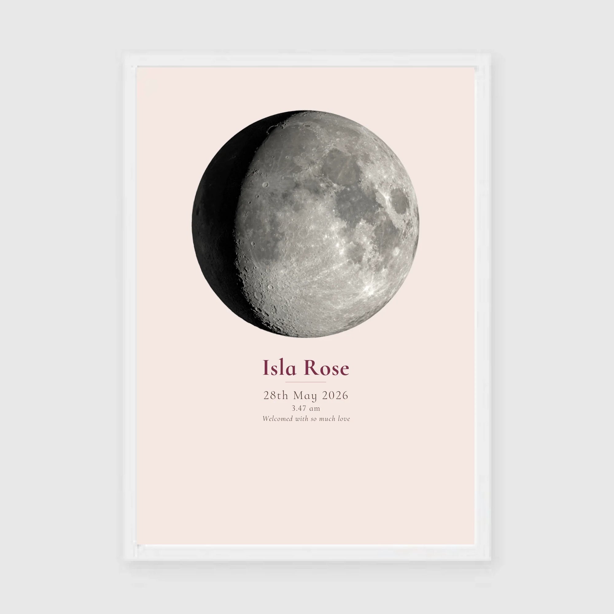 a3 vertical white frame mockup