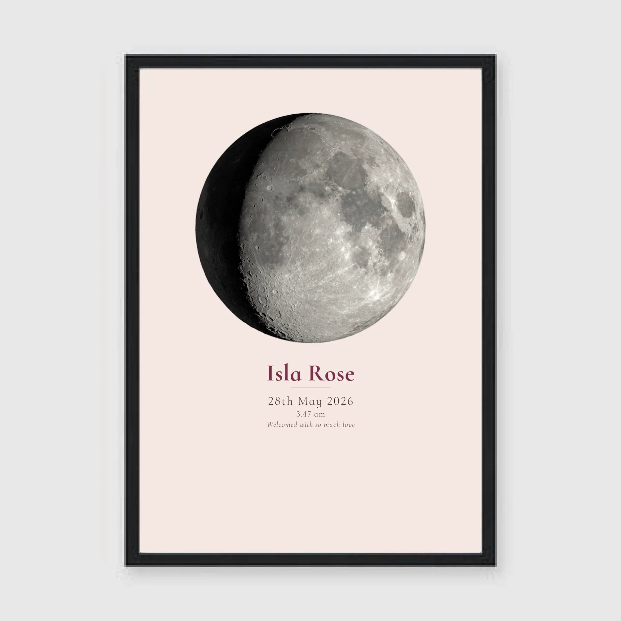 a3 vertical black frame mockup