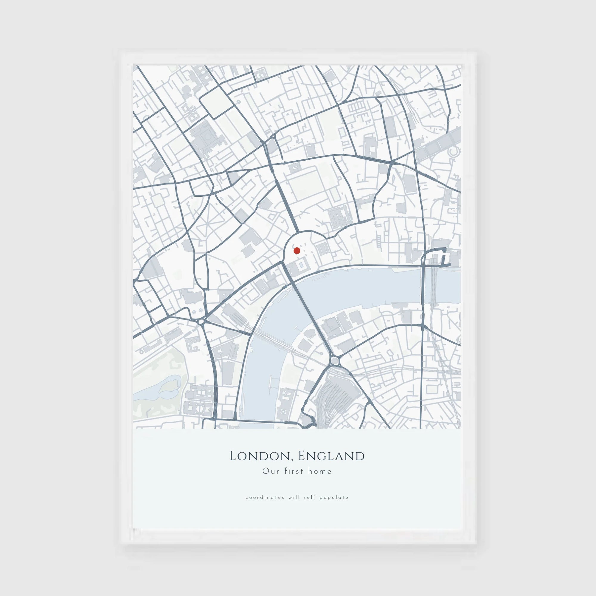 a3 vertical white frame mockup