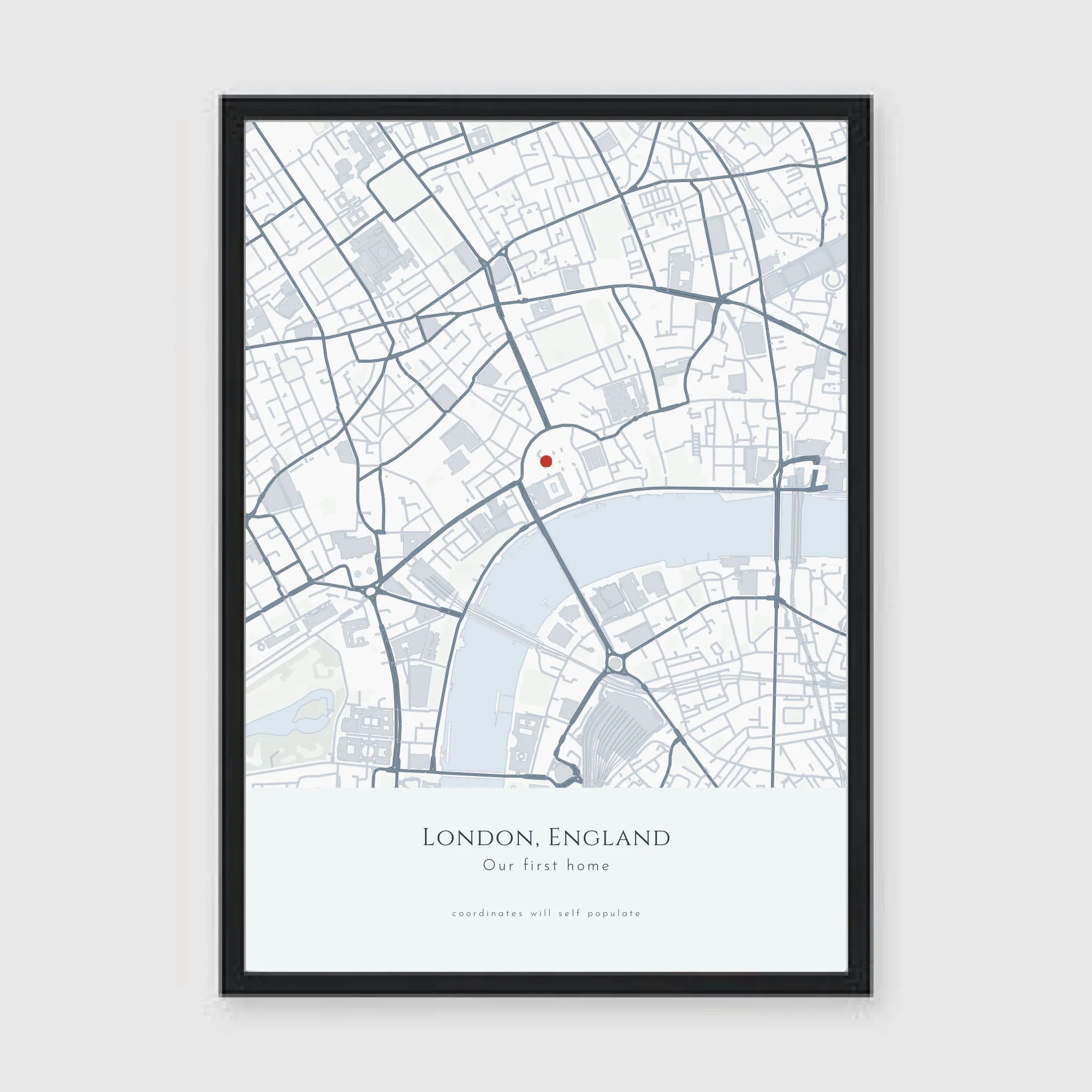 a3 vertical black frame mockup