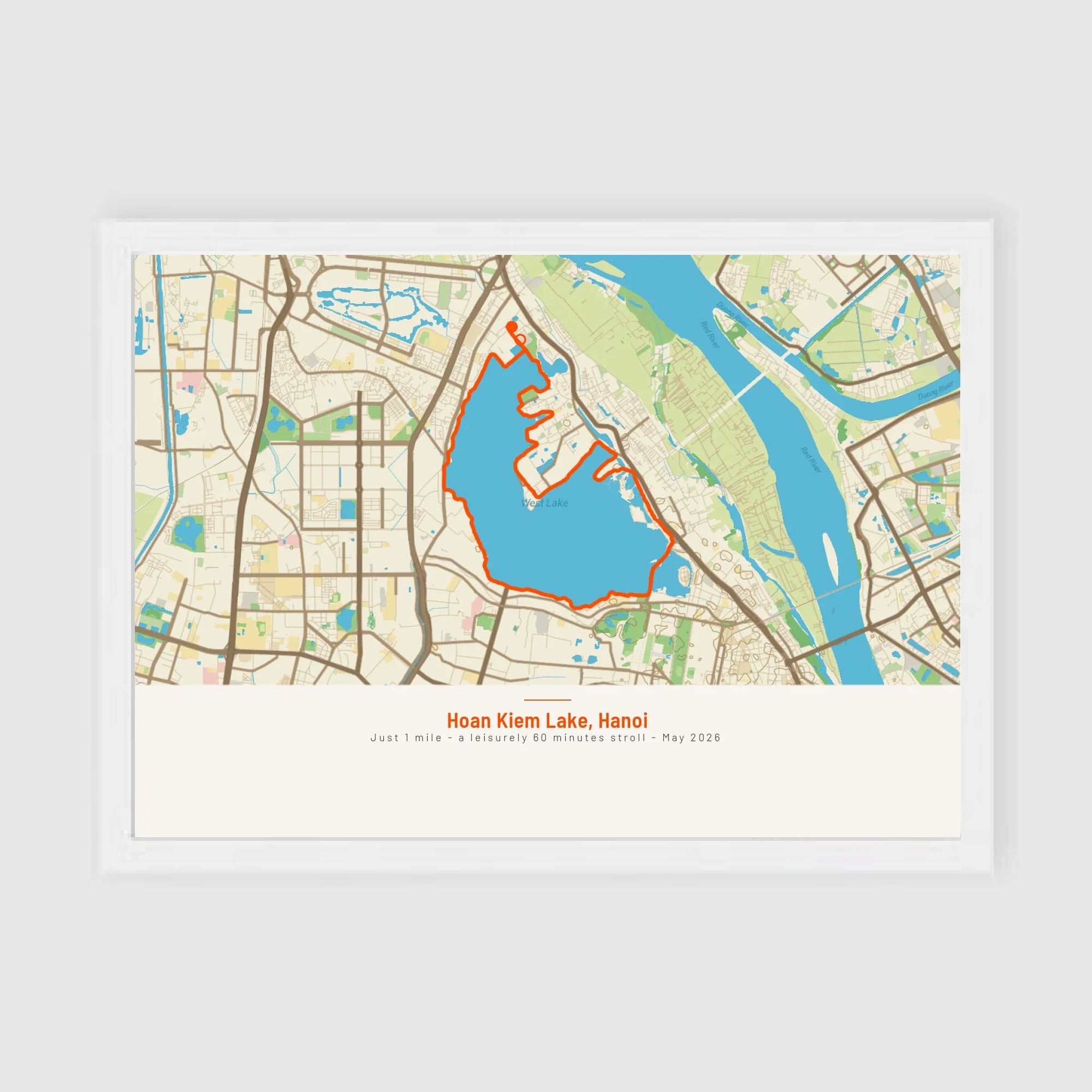 a4 landscape white frame mockup