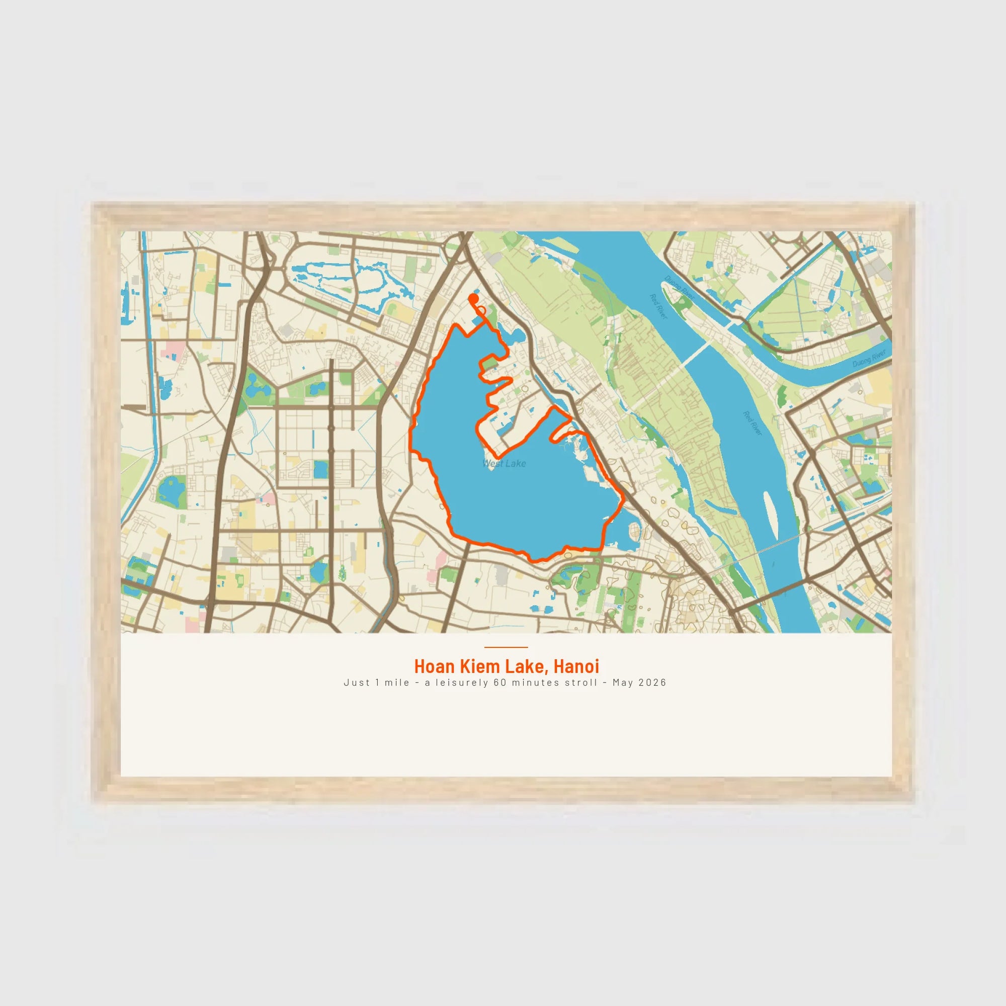 a4 landscape woodframe mockup