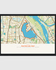 a4 landscape black frame mockup