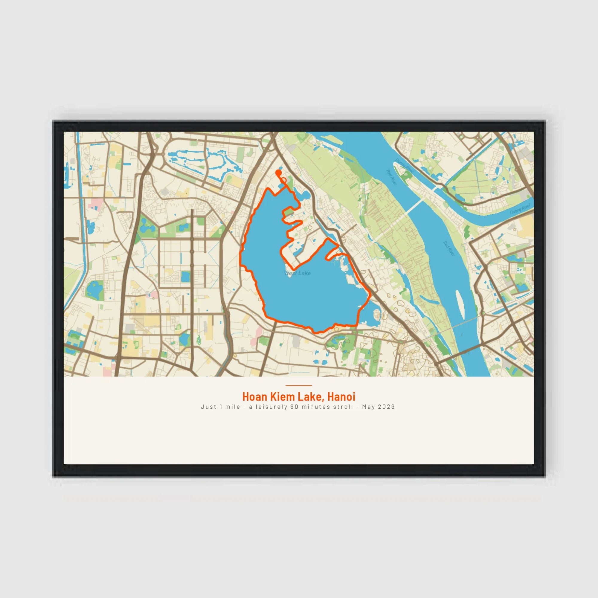 a3 horizontal black frame mockup