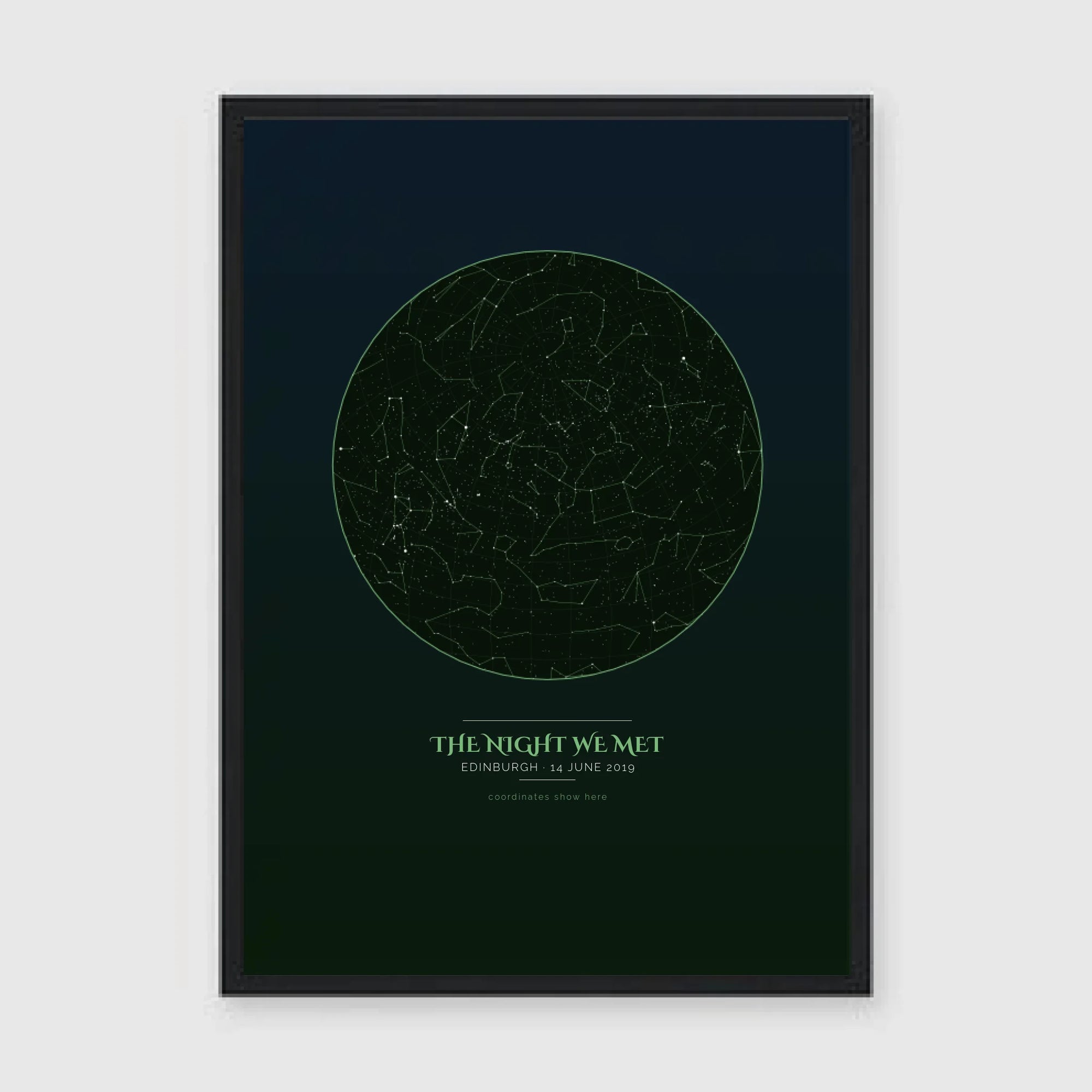 a3 vertical black frame mockup