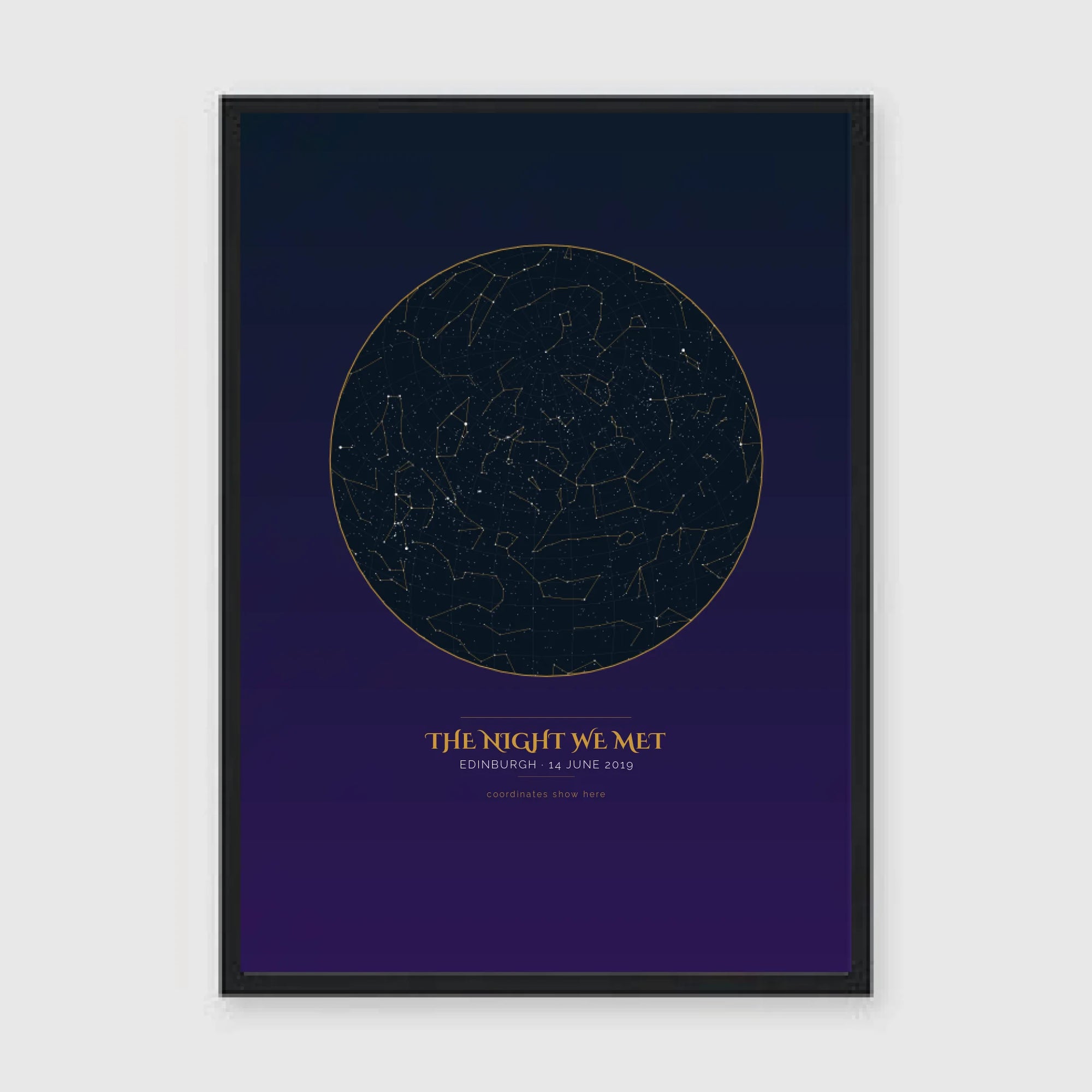 a3 vertical black frame mockup