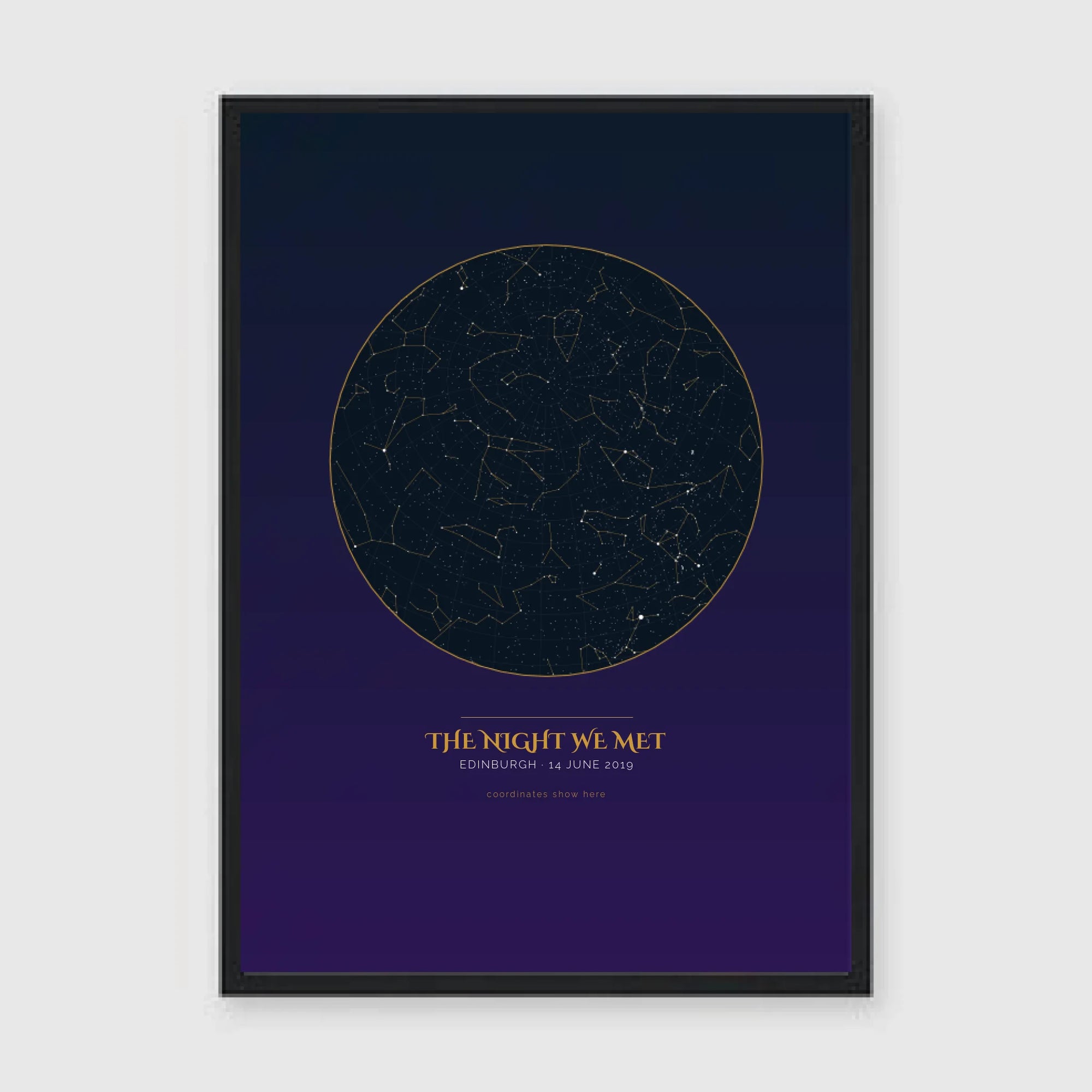 a3 vertical black frame mockup