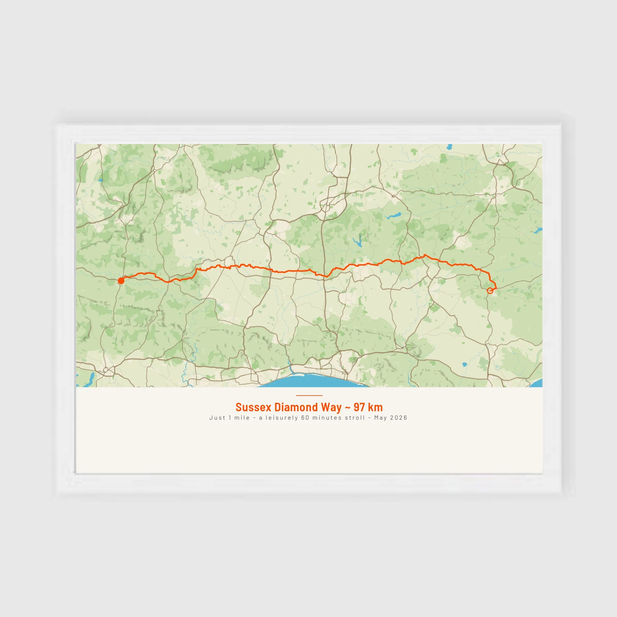 a4 landscape white frame mockup