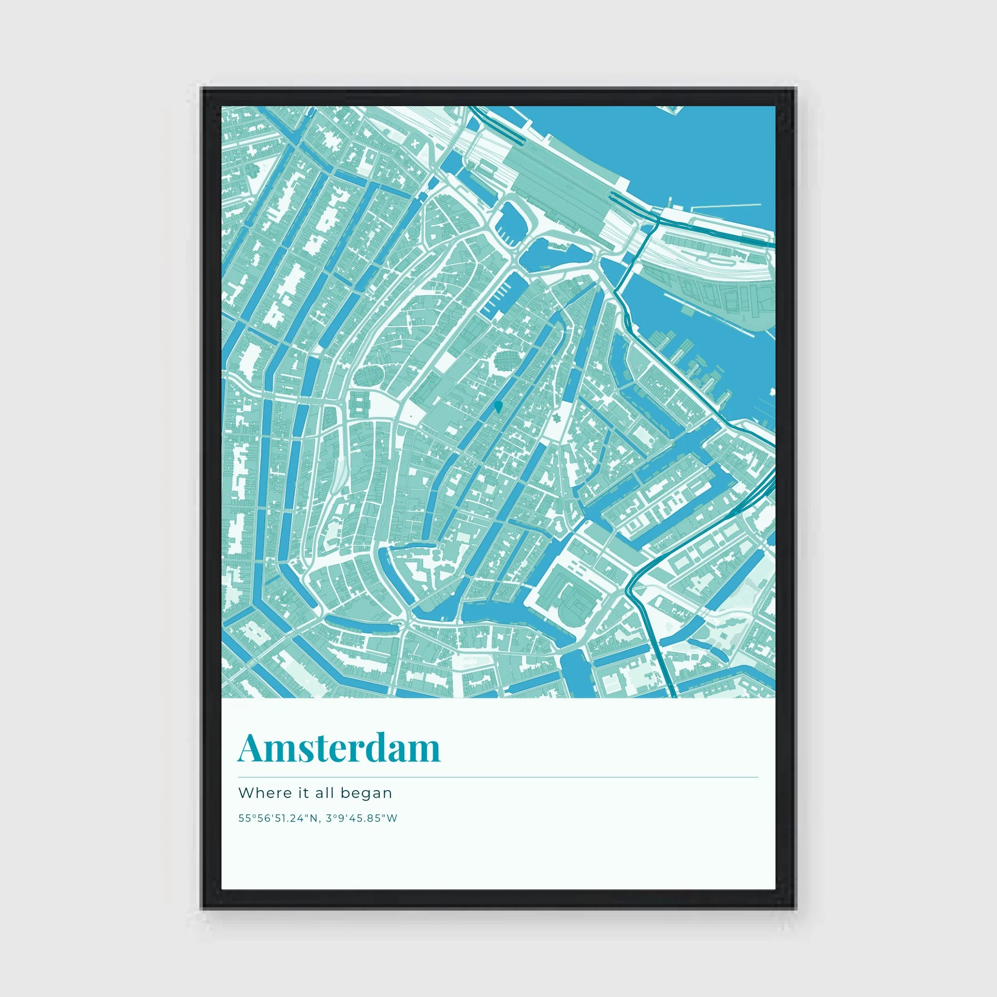 a3 vertical black frame mockup