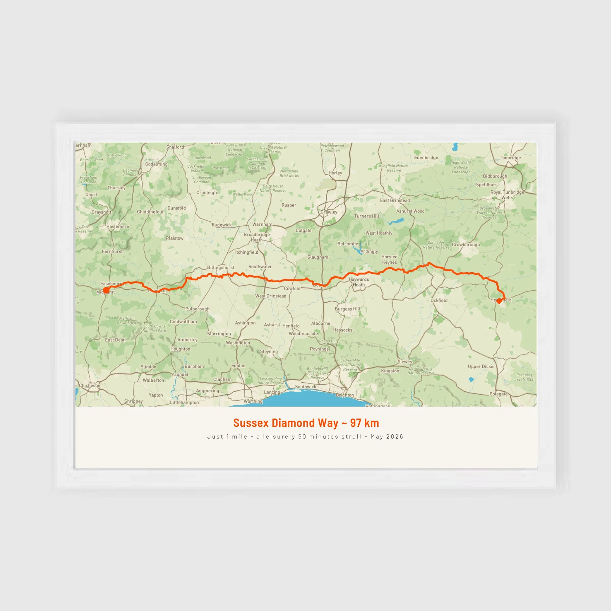 a4 landscape white frame mockup