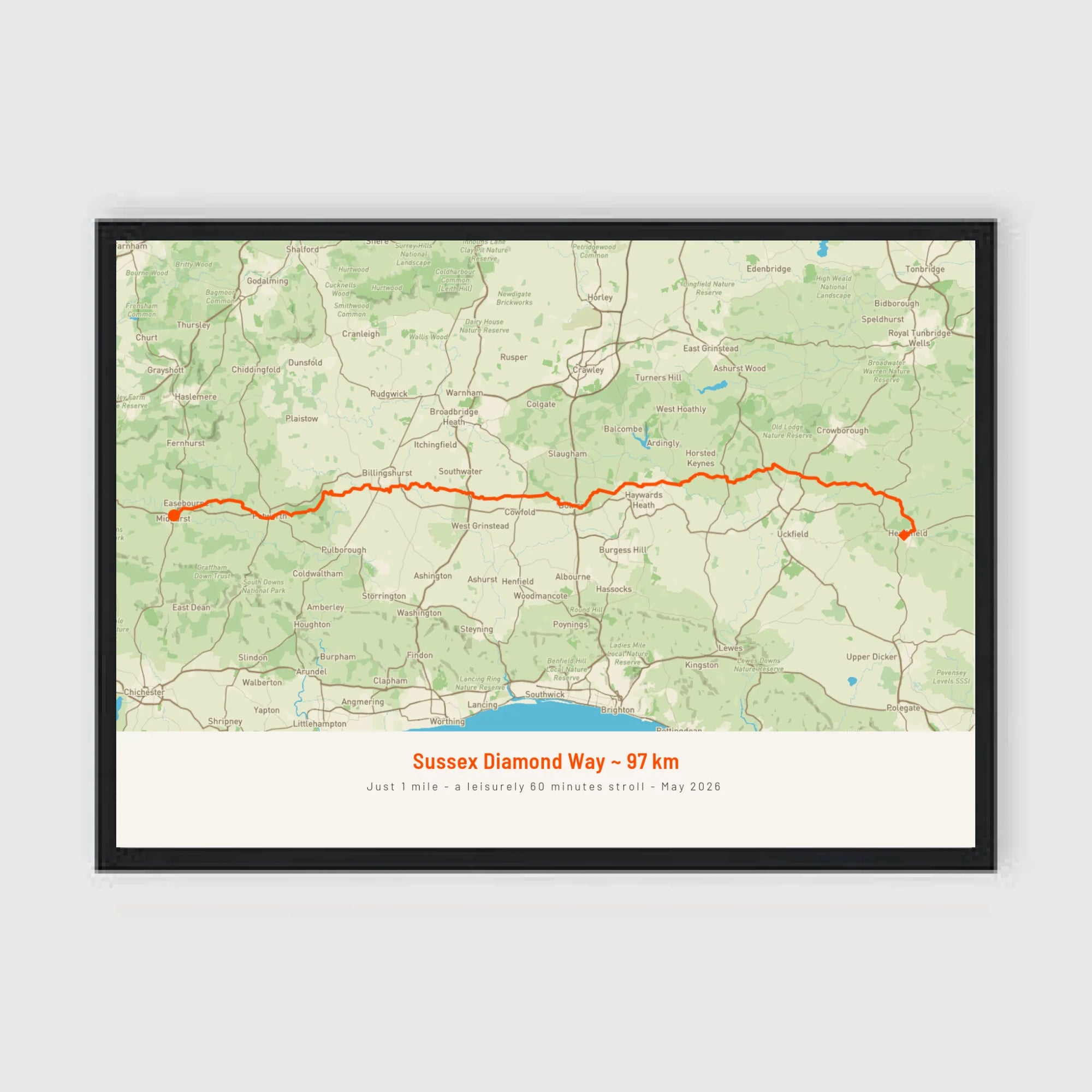 a3 horizontal black frame mockup