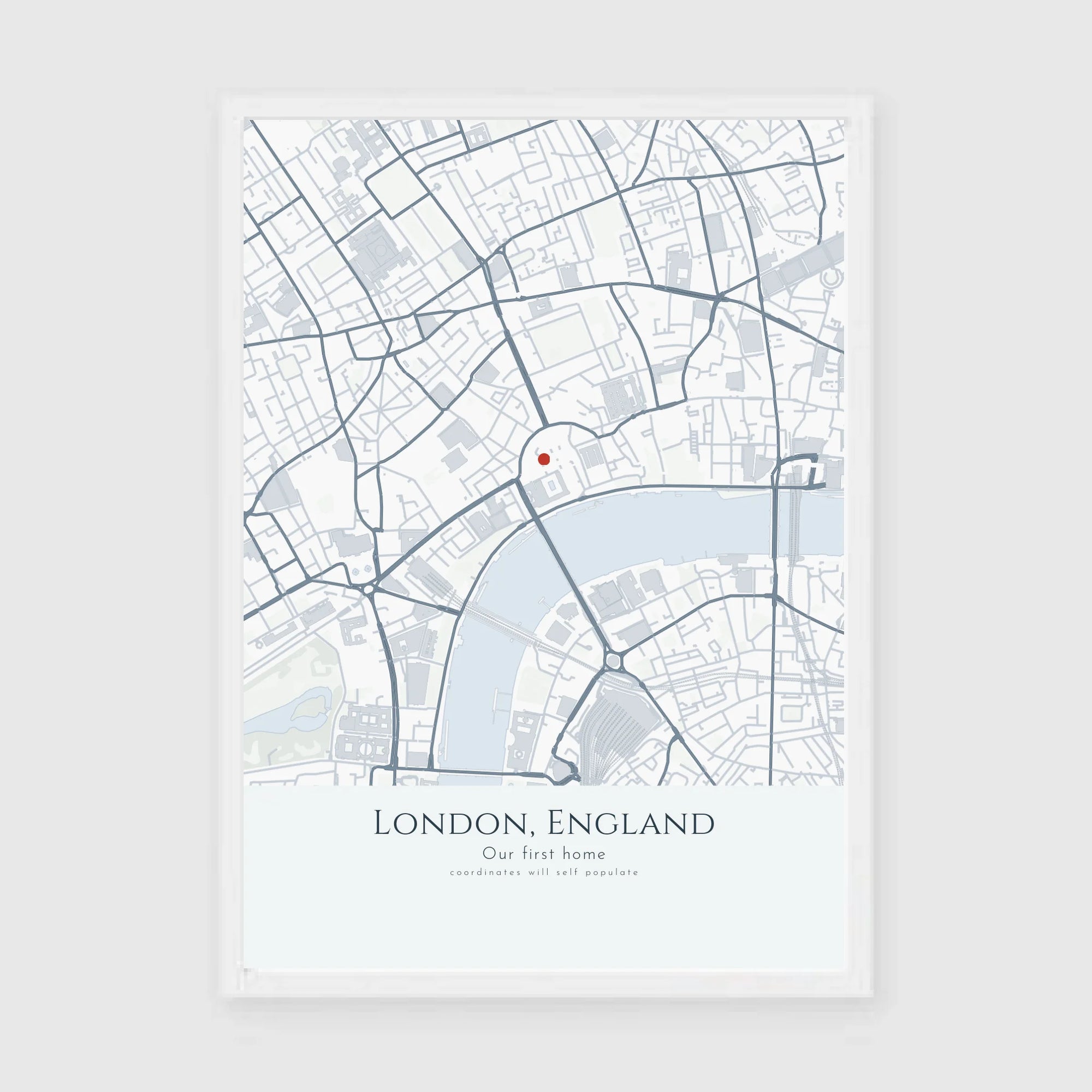 a3 vertical white frame mockup
