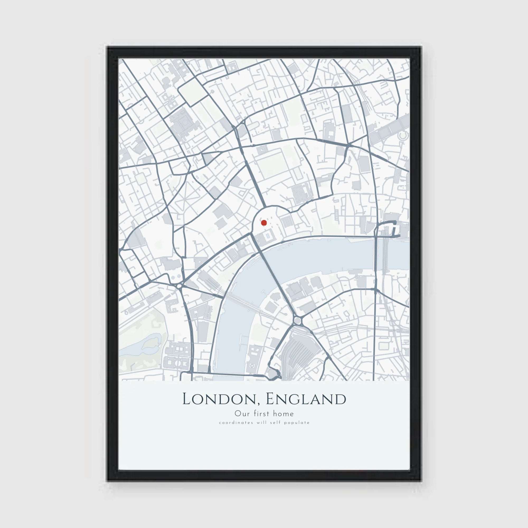 a3 vertical black frame mockup