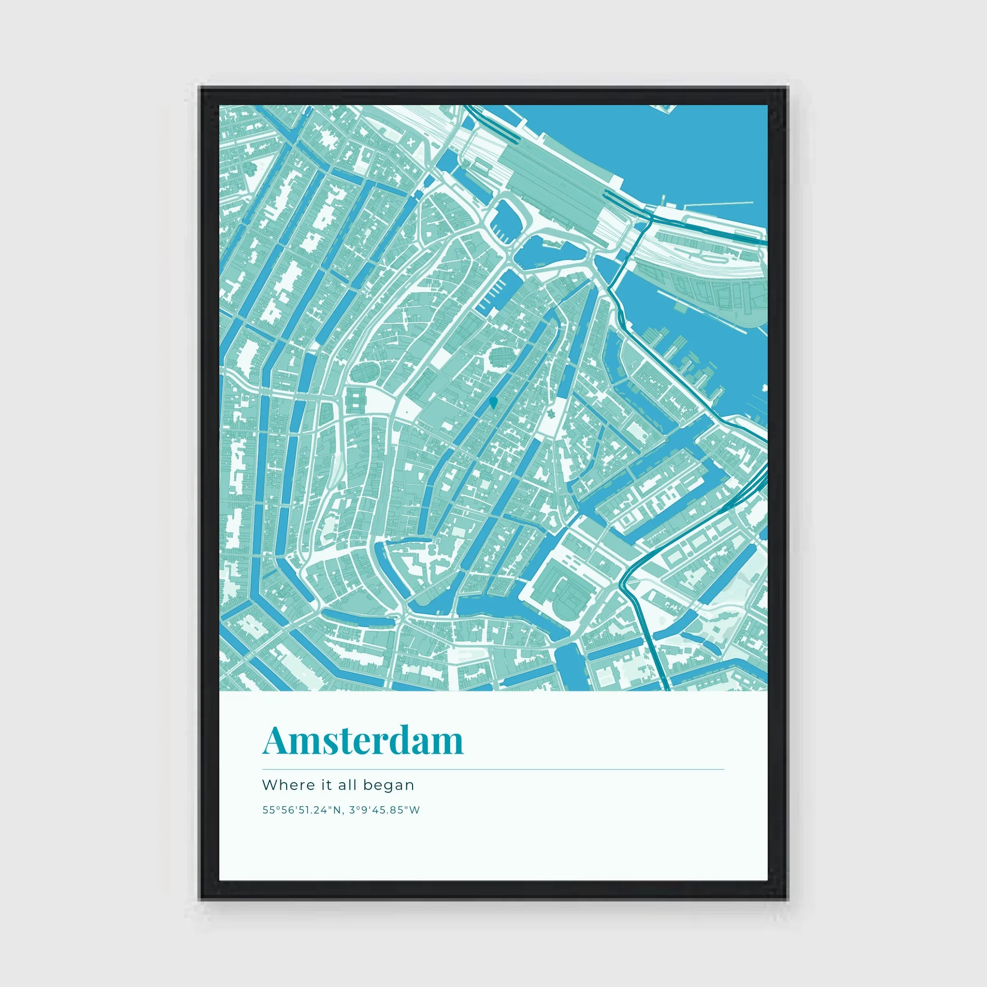 a3 vertical black frame mockup