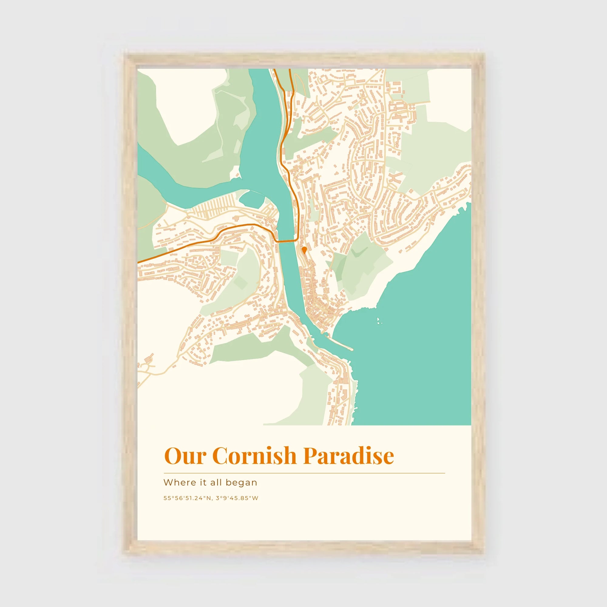 a3 vertical wood frame mockup