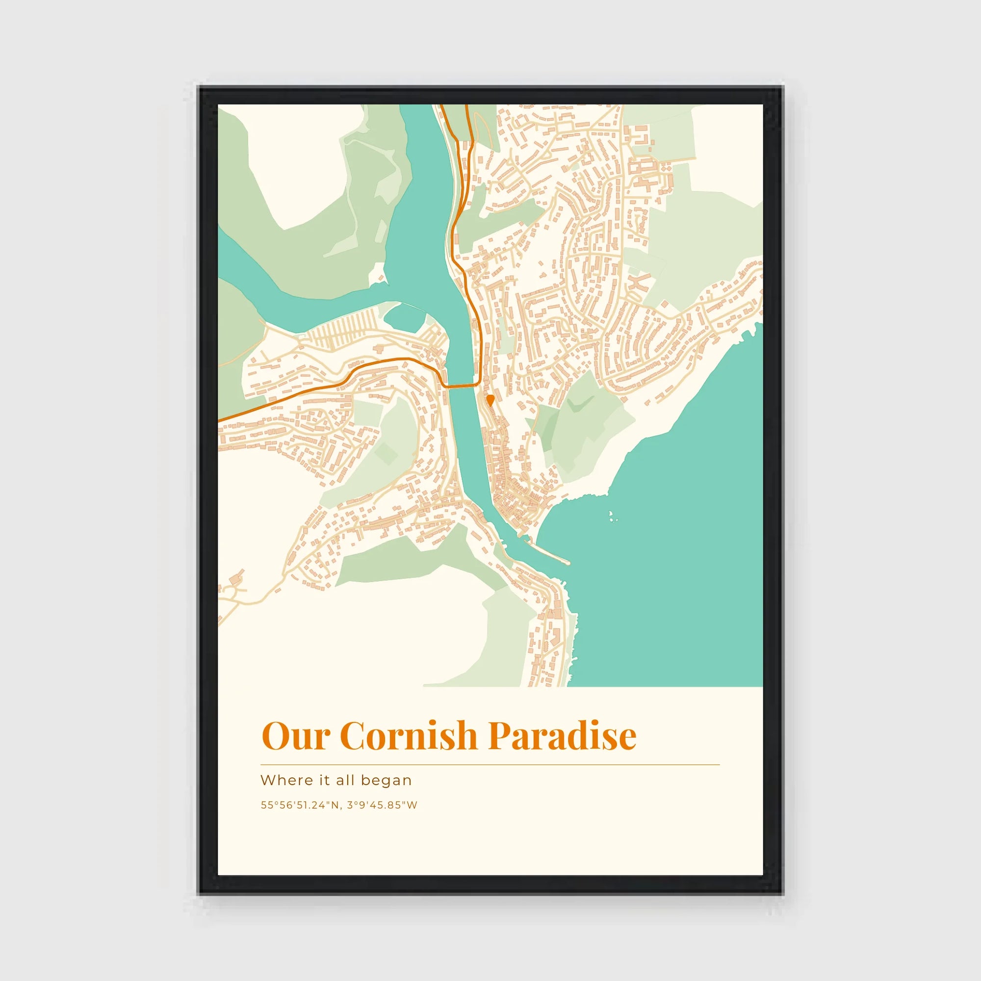 a3 vertical black frame mockup