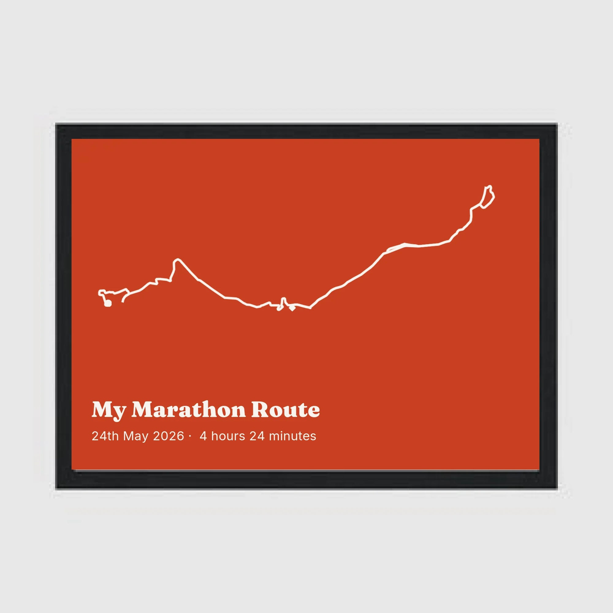 a4 landscape black frame mockup