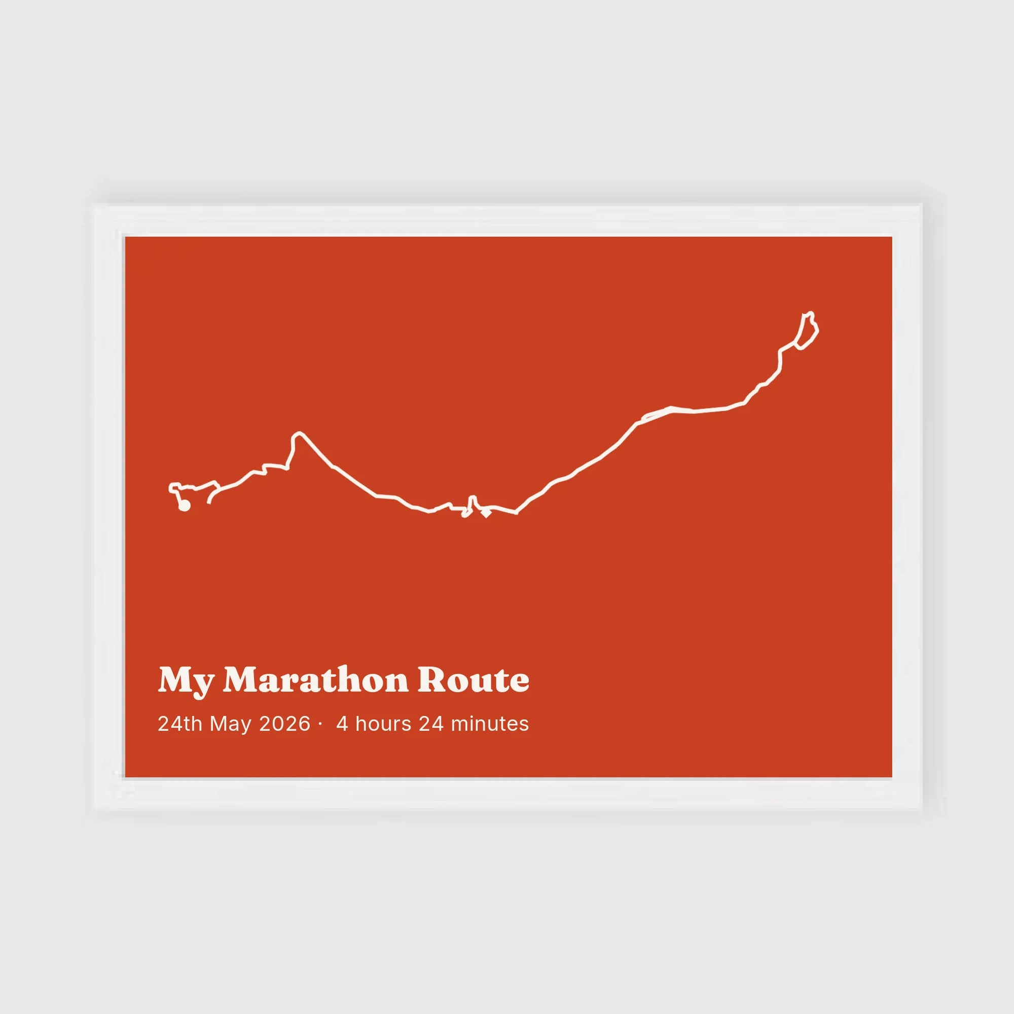 a4 landscape white frame mockup