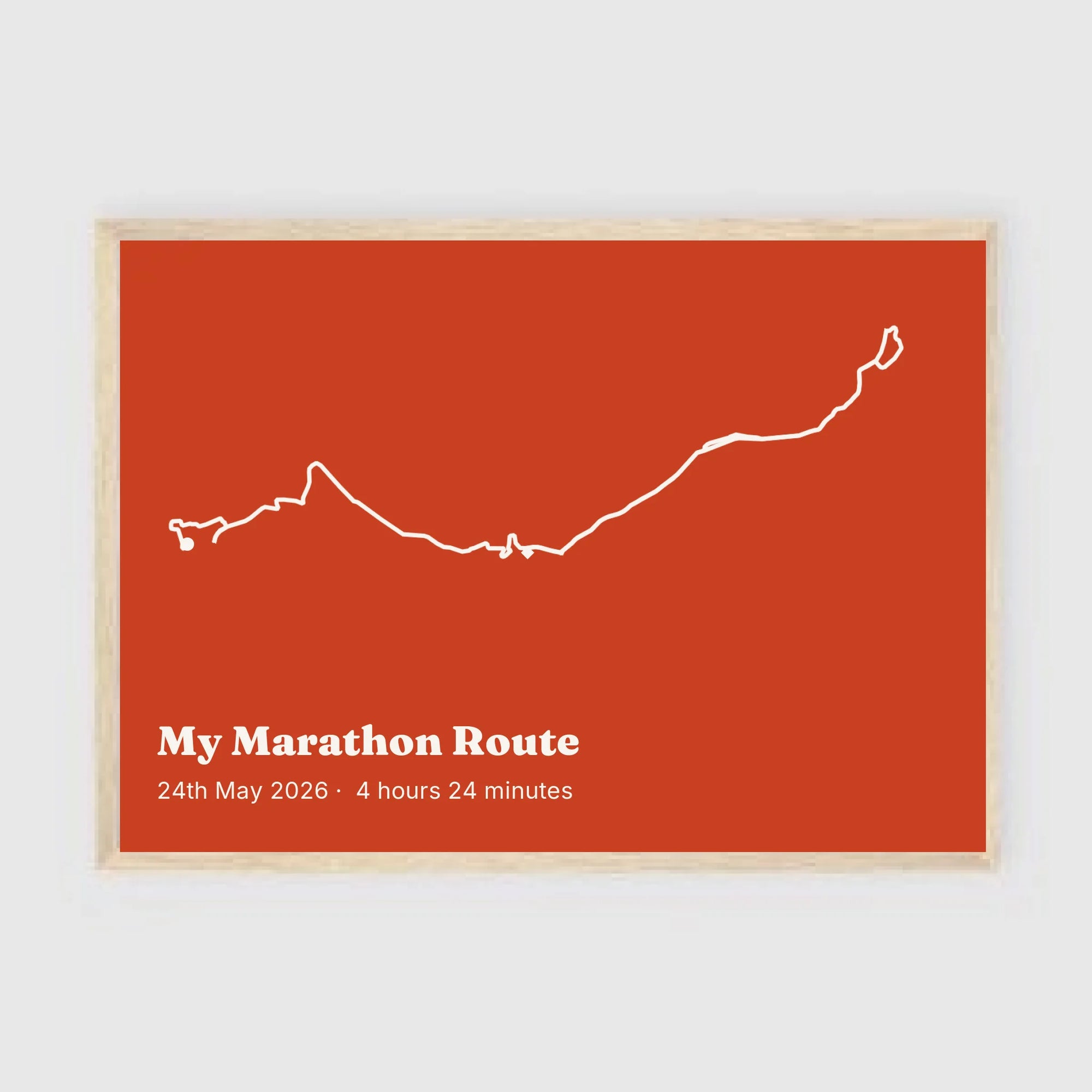 a3 horizontal wood frame mockup