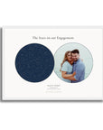 Personalised star map & photo print, Lodestar, in a white frame, A3 landscape