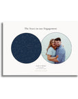 Personalised star map & photo print, Lodestar, unframed, A3 landscape
