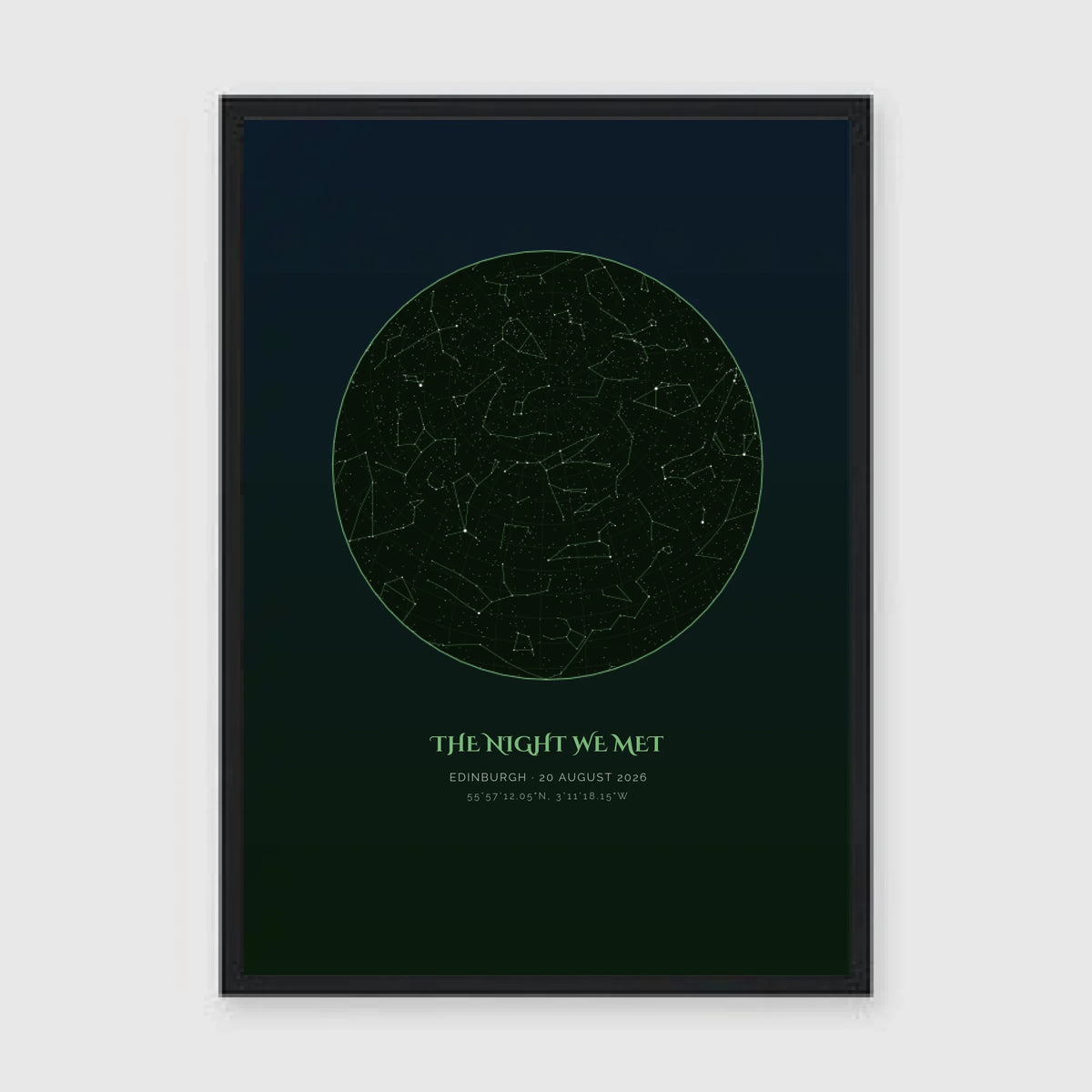 a3 vertical black frame mockup