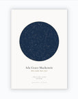 Personalised star map print, Jewel, unframed, A3 portrait