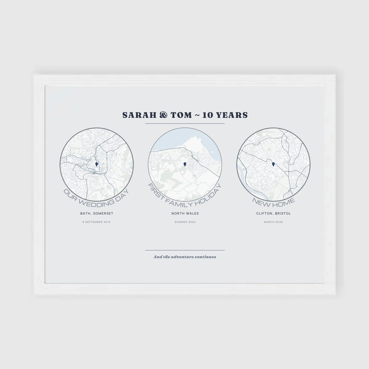 a4 landscape white frame mockup