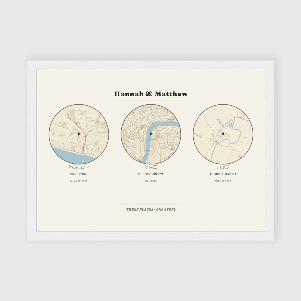 a4 landscape white frame mockup
