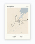 Personalised route map print, unframed, A3 portrait