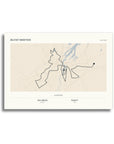 Personalised route map print, unframed, A4 landscape