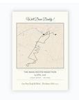 Personalised route map print, unframed, A4 portrait