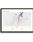 Personalised Route Map Print — The Line │ Landscape