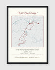 Personalised Route Map Print — Achievement