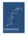 Personalised route trace print, unframed, A2 portrait