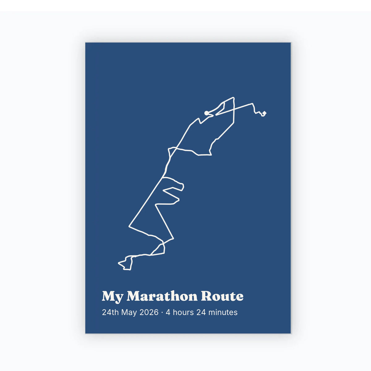 Personalised route trace print, unframed, A4 portrait