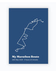 Personalised route trace print, unframed, A4 portrait