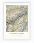 Personalised route map print, unframed, A2 portrait