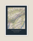 Personalised Route Map Print — Lamplight │ Portrait
