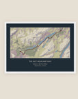 Personalised Route Map Print — Lamplight │ Landscape