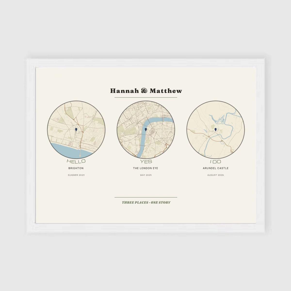 a4 landscape white frame mockup