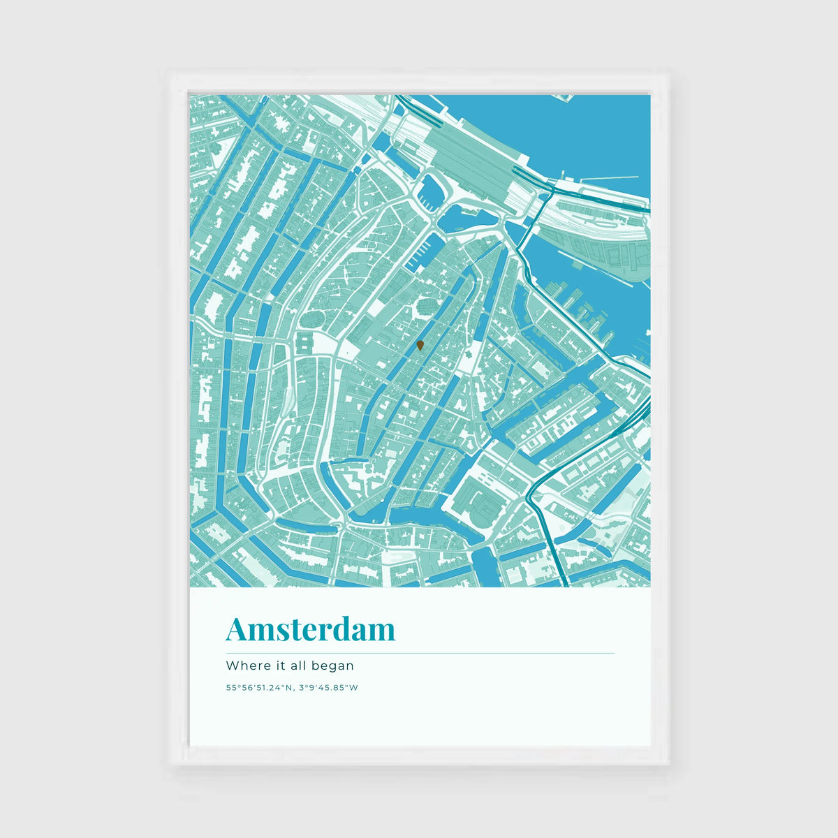 a3 vertical white frame mockup