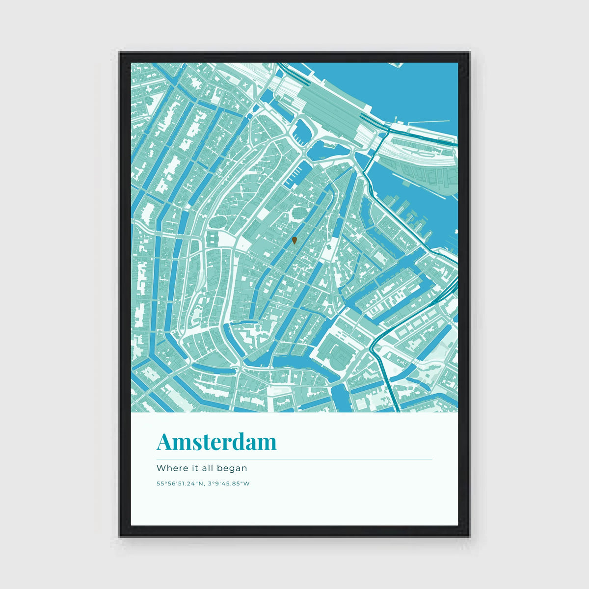 a3 vertical black frame mockup