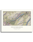 Personalised route map print, unframed, A4 landscape