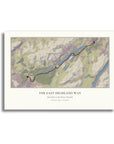 Personalised route map print, unframed, A3 landscape