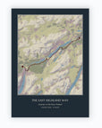 Personalised route map print, unframed, A2 portrait
