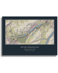Personalised route map print, unframed, A4 landscape