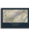 Personalised route map print, unframed, A3 landscape